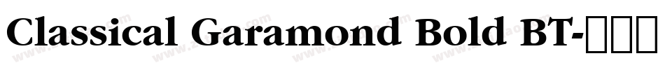 Classical Garamond Bold BT字体转换
